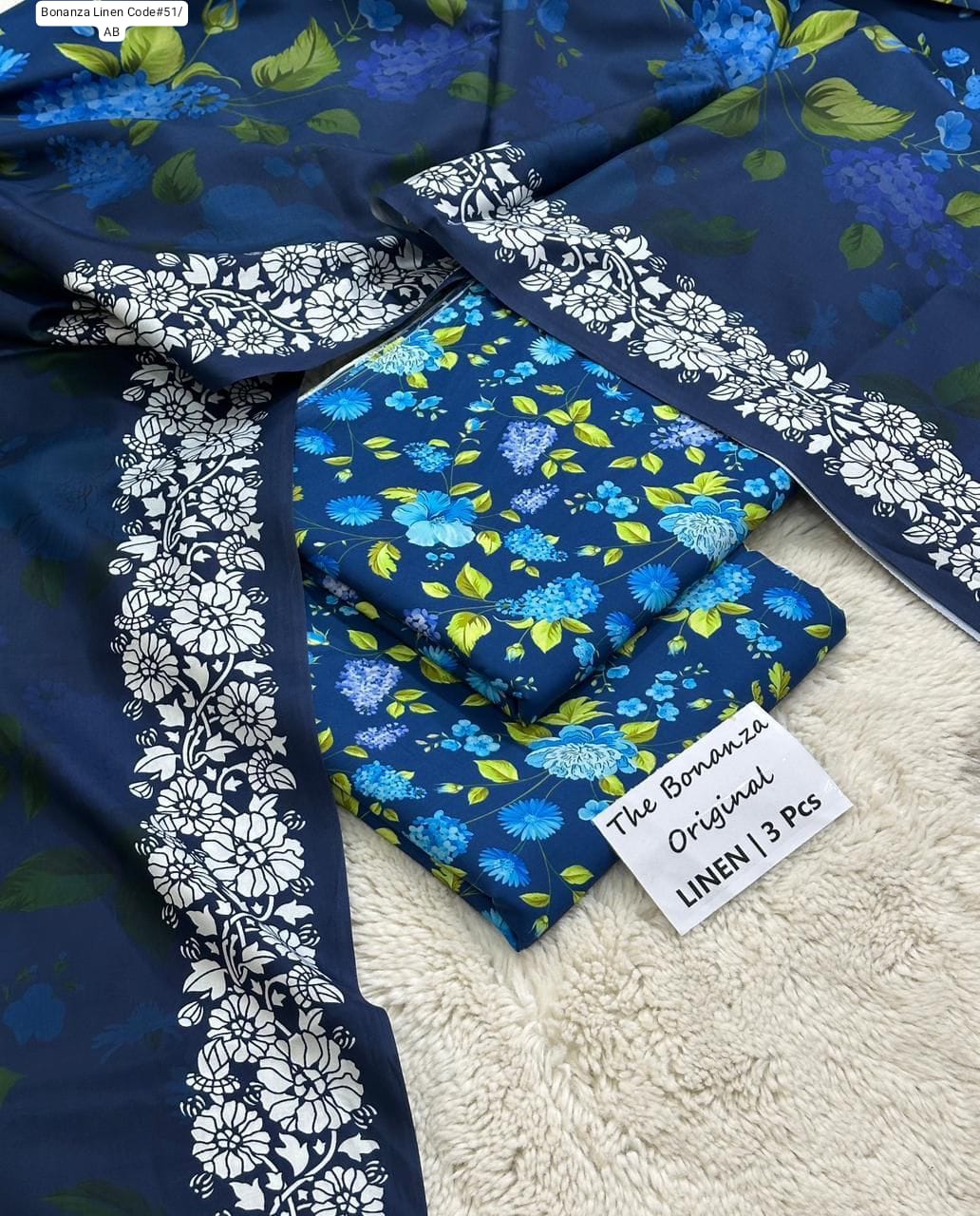 Bonanza 100% Original Linen 3PC – Winter Collection 2025